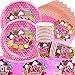 Doyomtoy 61 Teiliges Party Geburtstag Set - Party Supplies Enthält Teller Tassen Tischdecke Servietten für Kinder Jungen Mädchen(20 Gäste )