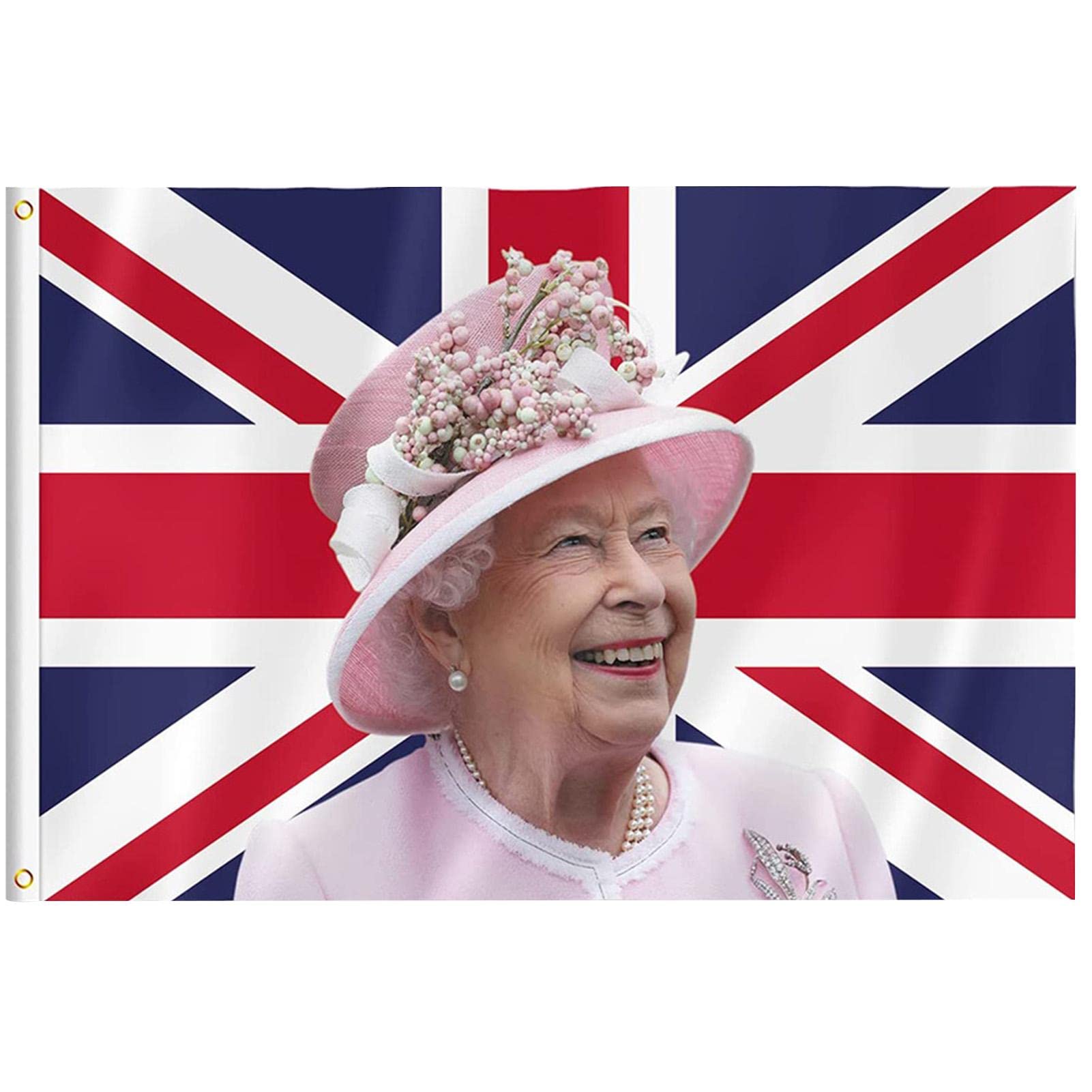 Amazon.co.jp: Elizabeth II Queens Flag- 2022 Union Jack Flag