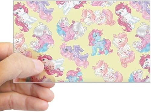 CafePress Calcomanía rectangular para parachoques de My Little Pony Retro Three Pon disponible en Yaxa Peru