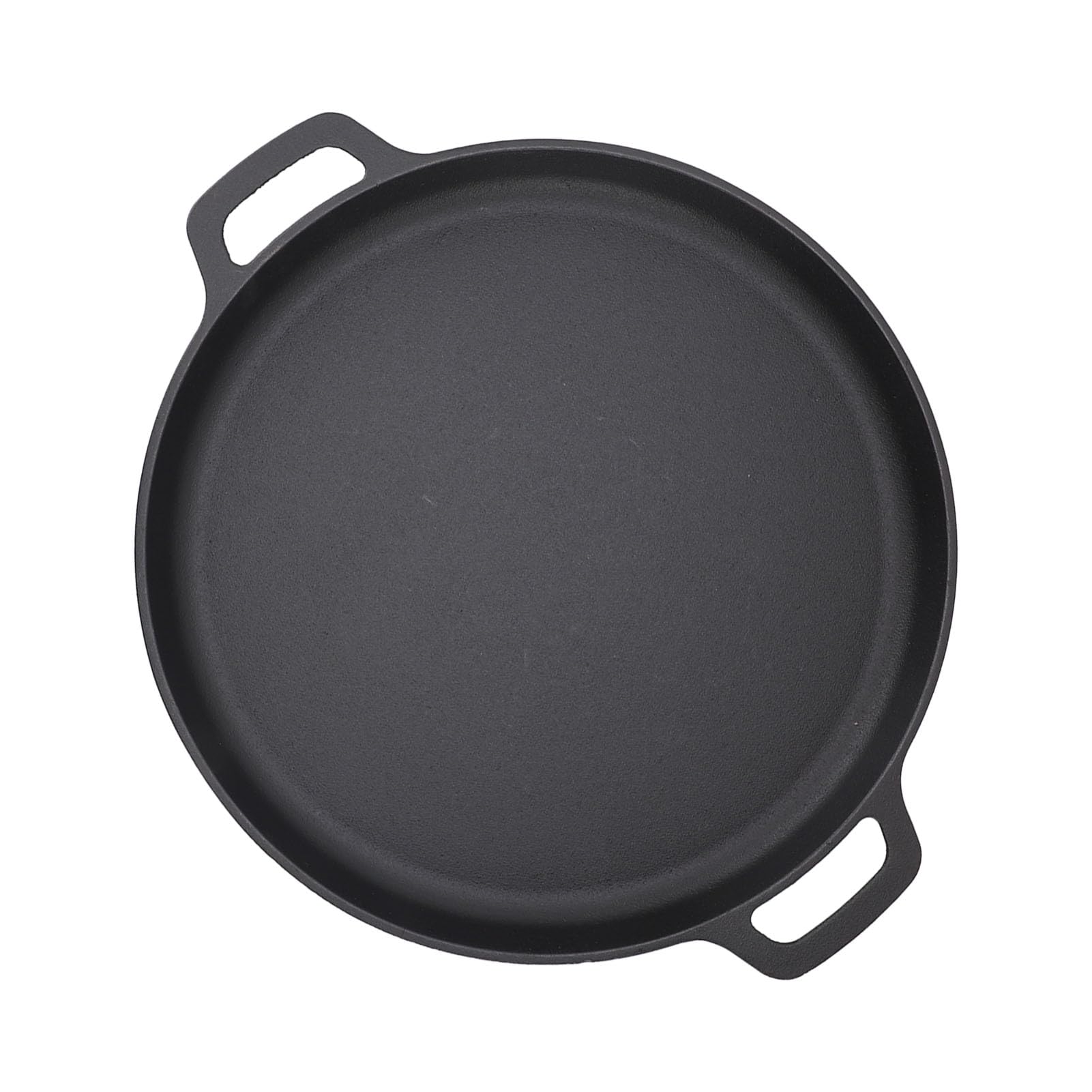Padella in Ghisa Padella Piatta 35 Cm Fondo Piatto Pancake Pan Riscaldamento Uniforme Design Addensato per Cottura Pancake Crepes Uova per Cuochi Domestici (35 cm)