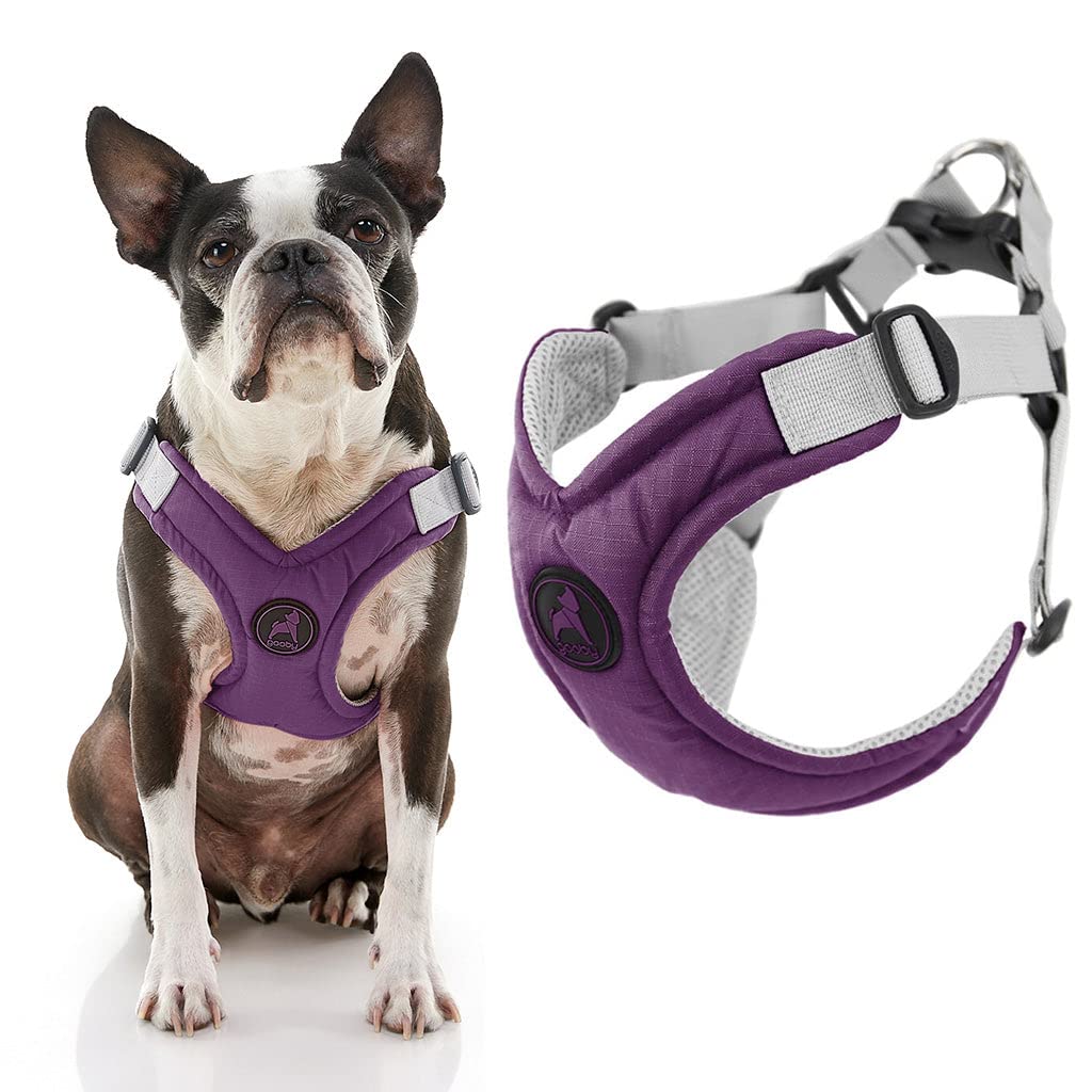 Gooby Small Dog Harness with Memory Foam in Purple