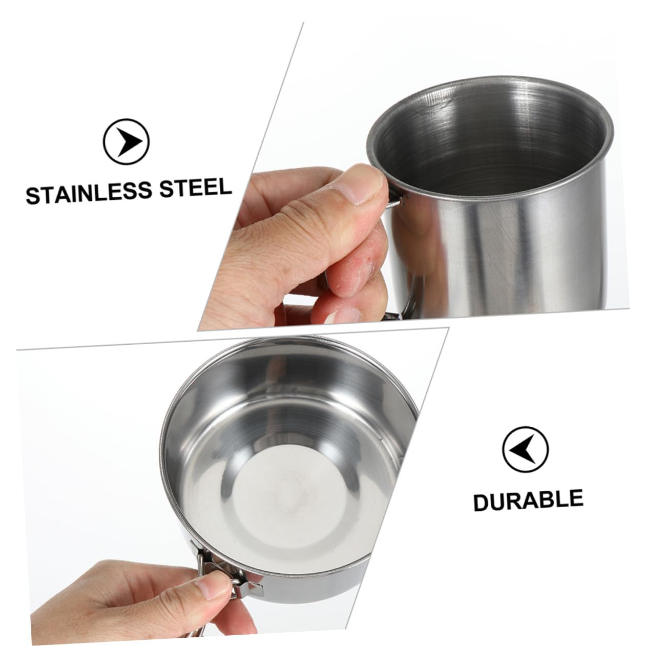 Homoyoyo Kit Cuisine Camping en INOX 8 Pièces pour 5-6 Personnes, Ustensiles de Cuisson Pliables et Légers, Batterie de Casseroles et Poêles Résistante pour Randonnée, Barbecue