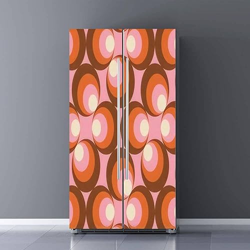 Miniatura 7 de Juego de envolturas de vinilo autoadhesivas para refrigerador, clip de mediados de siglo, iconos de garabatos de estilo moderno, aislados, mural