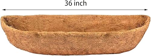 Miniatura 8 de bboUod - 2 forros preformados para macetas de coco de jardín, forros de coco, forros de coco naturales (24 pulgadas)