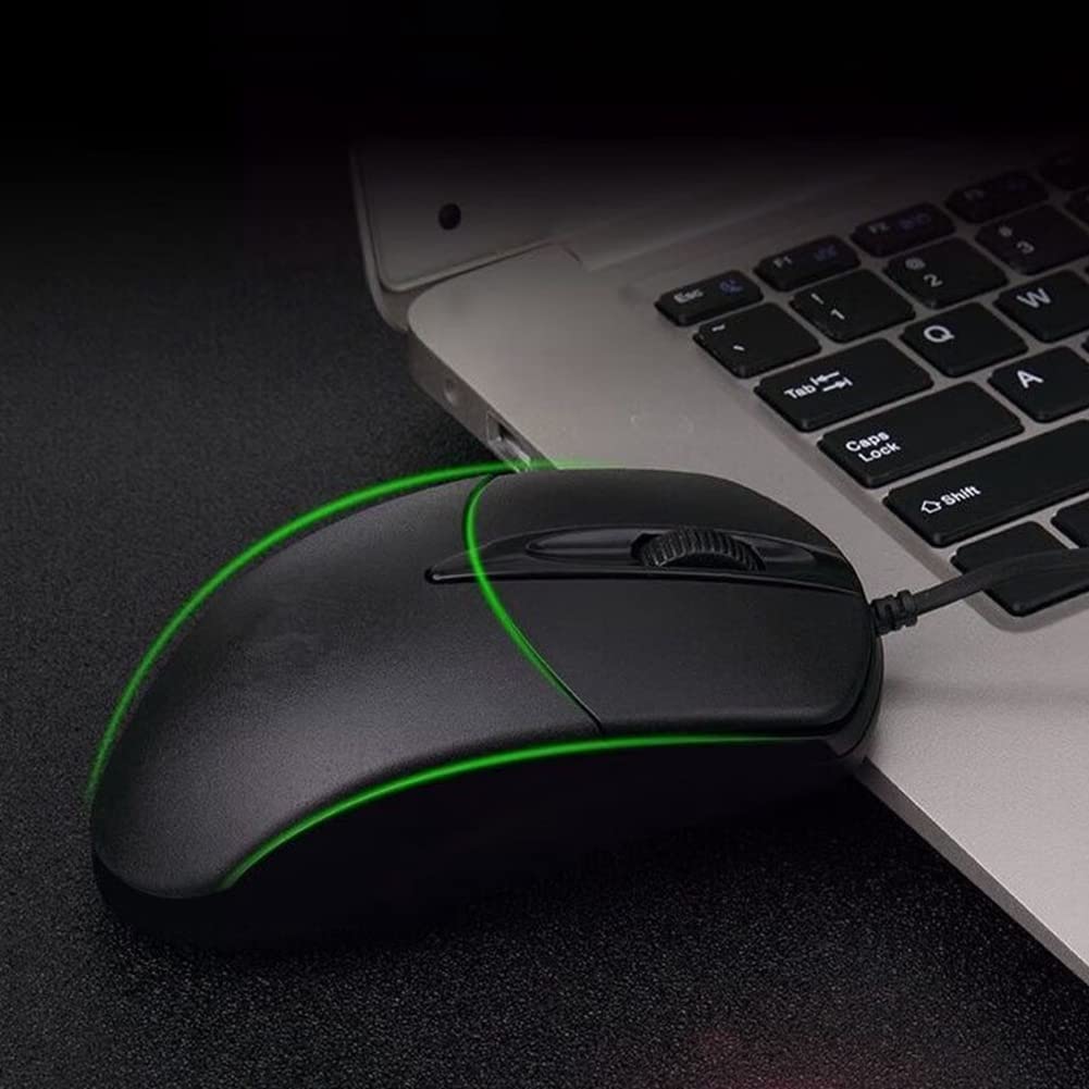 Mouse Riscaldato, 3 Livelli Regolabili Ergonomico, 1600 DPI, Nero, Mouse Cablato per Computer Desktop Laptop, Sistema Windows e OS X