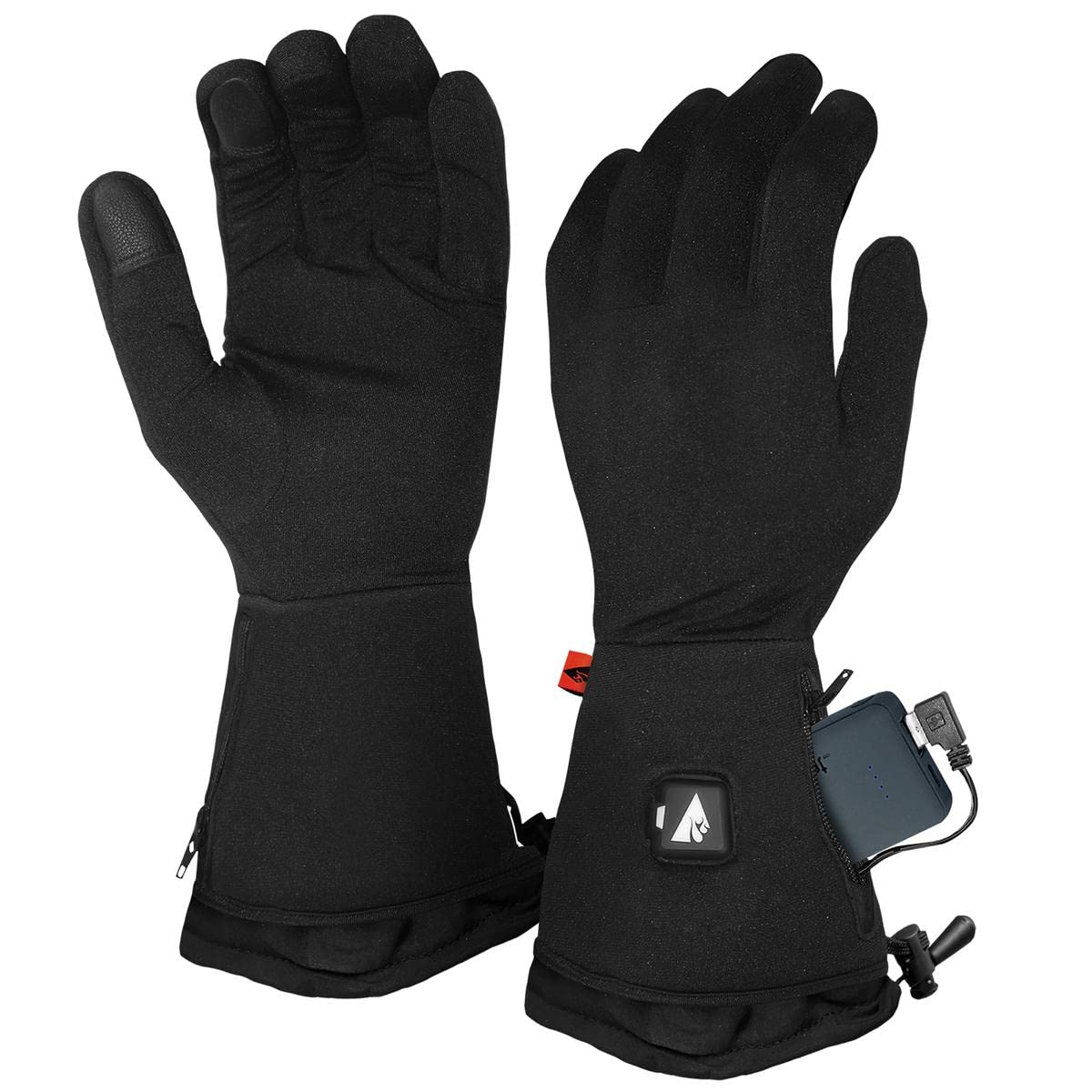 ActionHeat 5V Rechargeable Heated Glove Liners for Men, Battery Heated Gloves w/ 3-Heat Settings, Touch-Control S/M