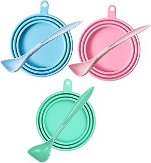 NOLITOY 6 Peças Tampa De Lata Para Animais De Estimação Comida Para Cachorro E Gato Pode Cobrir Tampas De Lata Para Cães Enlatados Para Enlatados Alimentos Para Cães Colheres De Cozinha