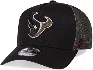 New Era Houston Texans Camo 9Forty A Frame Trucker Snapback Cap, black, One Size