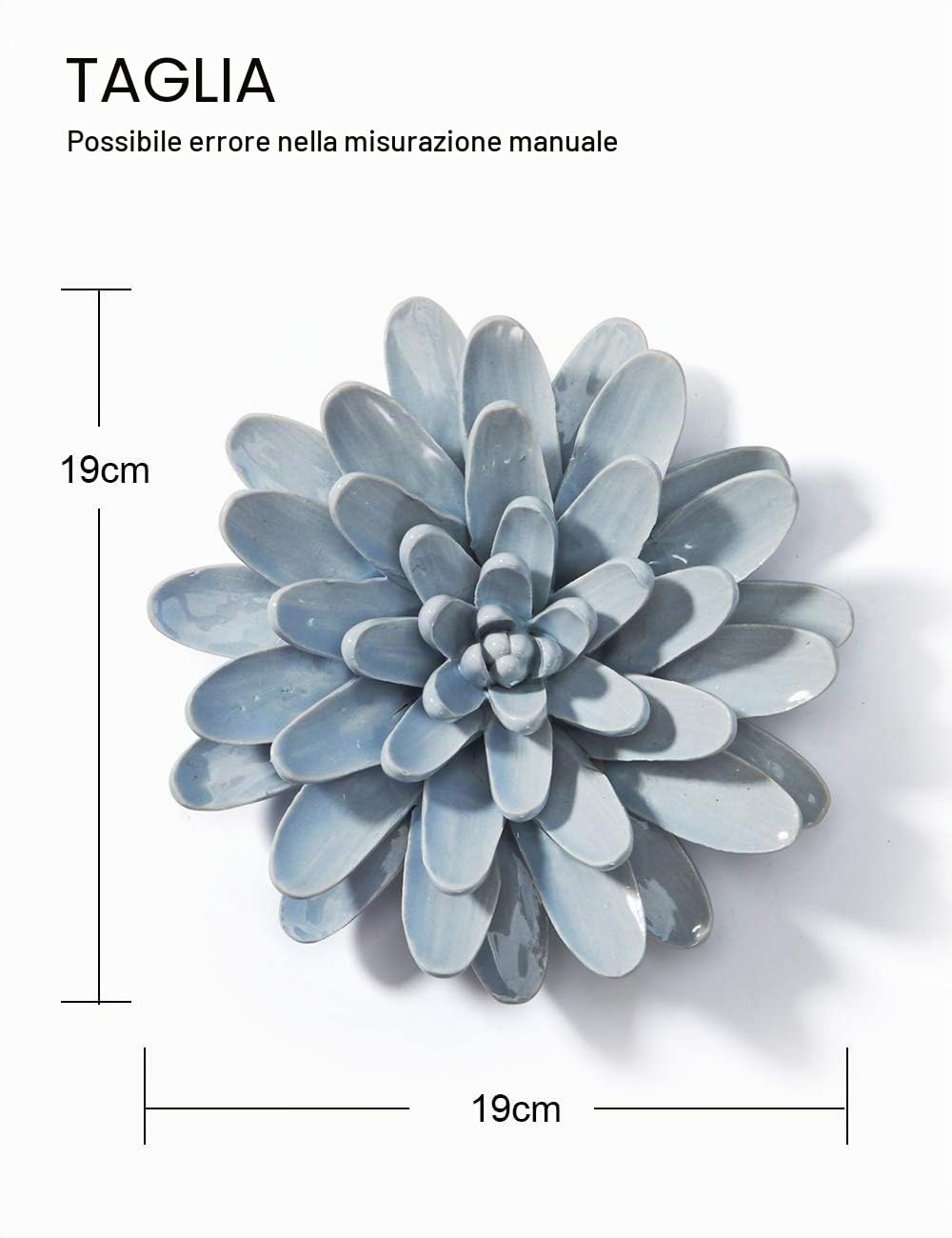 SEINHIJO Decorazioni Soggiorno da Parete Fiore Soprammobili Scultura Moderna Statuetta Regalo Murali Statua Casa Ornamento Figurina Ceramica Arte 17cm