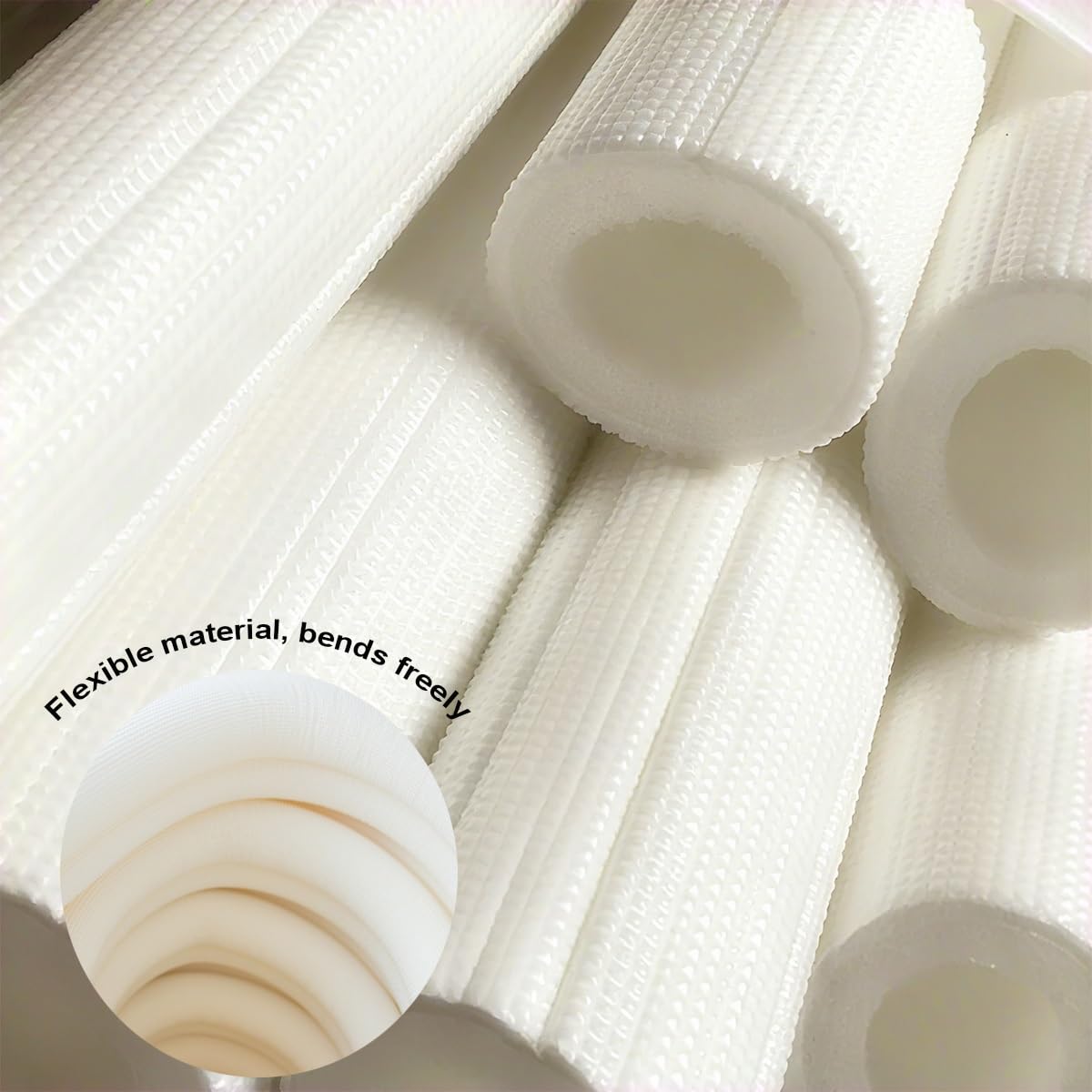 Tubo isolante in schiuma per tubi da 1,6 cm, 1,9 cm, 2,5 cm, 1-0,6 cm, diametro interno 1,50 m, guaina isolante termico (rosso, ID 1 "x T 1/3")