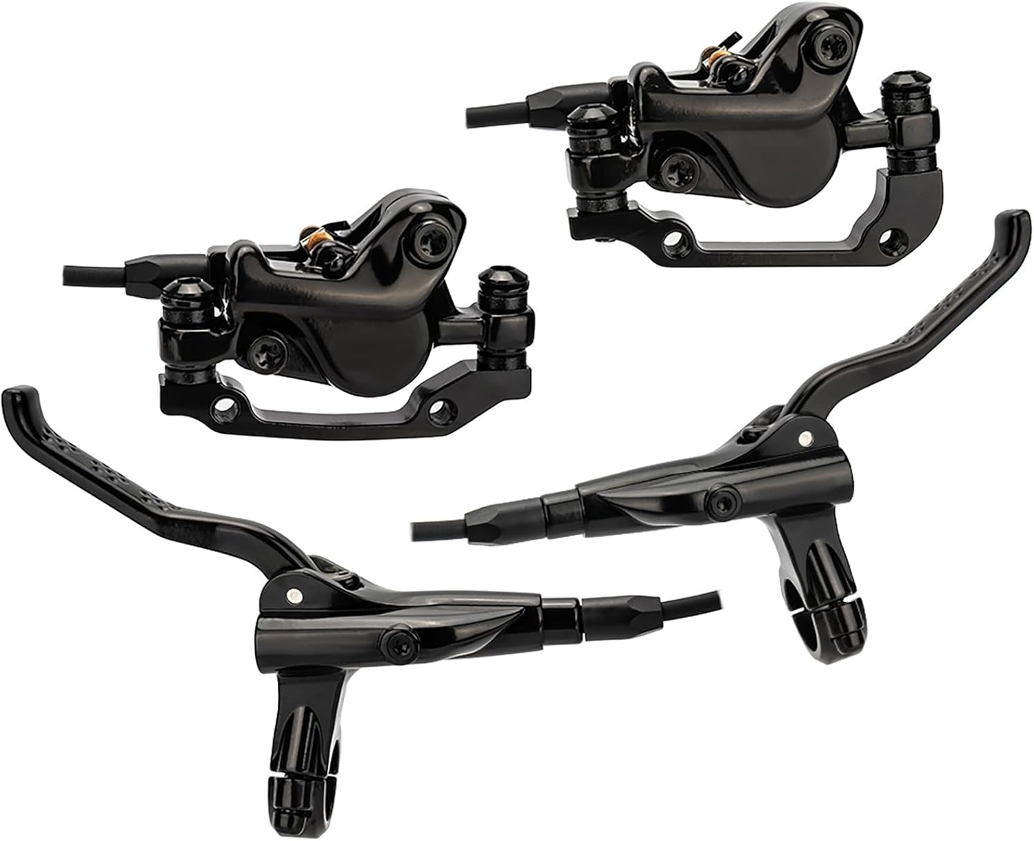 MAVIS LAVEN Mountain Bike Hydraulic Brake Kit, Aluminum Alloy Dual Piston Set, Exceptional Stopping Power and Control for Mountain Biking