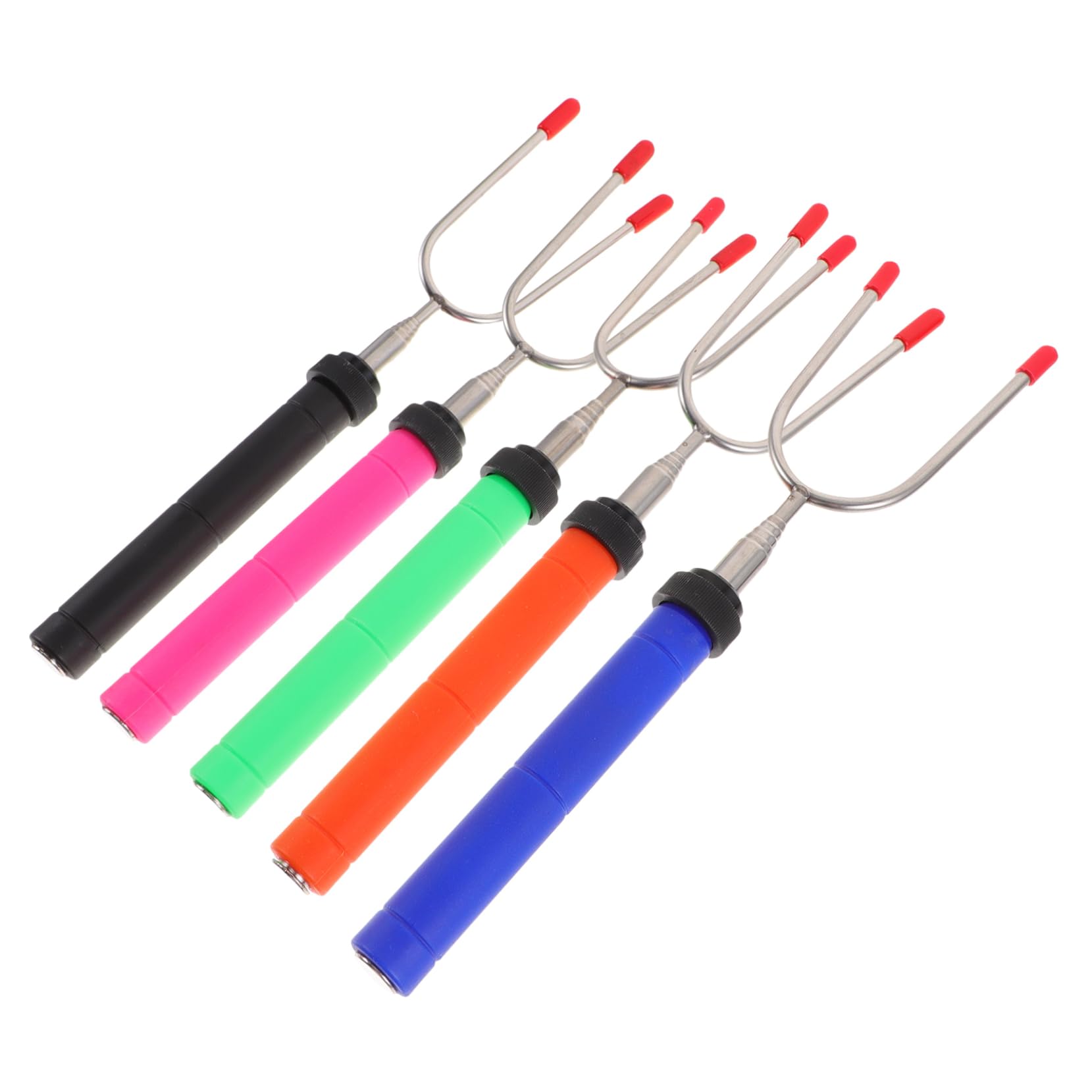Garneck Stainless Steel Bbq Forks Set of 5 Rotating Design Perfect for Grilling Skewers and Marshmallows