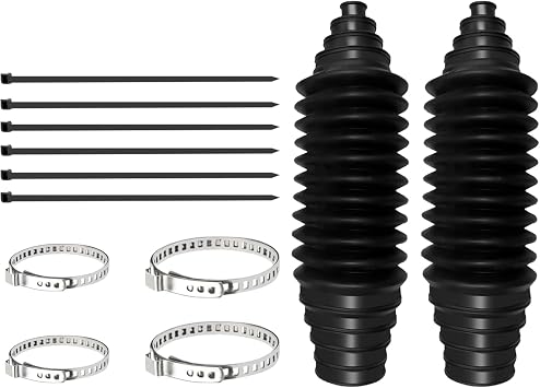Car Rack and Pinion Boot Steering Rack Boot Tool Kit, Dustproof Silicone Inner Tie Rod Boot Set with Rack and Pinion Bellow Cable Ties and Clamps, Universal Car Accessories