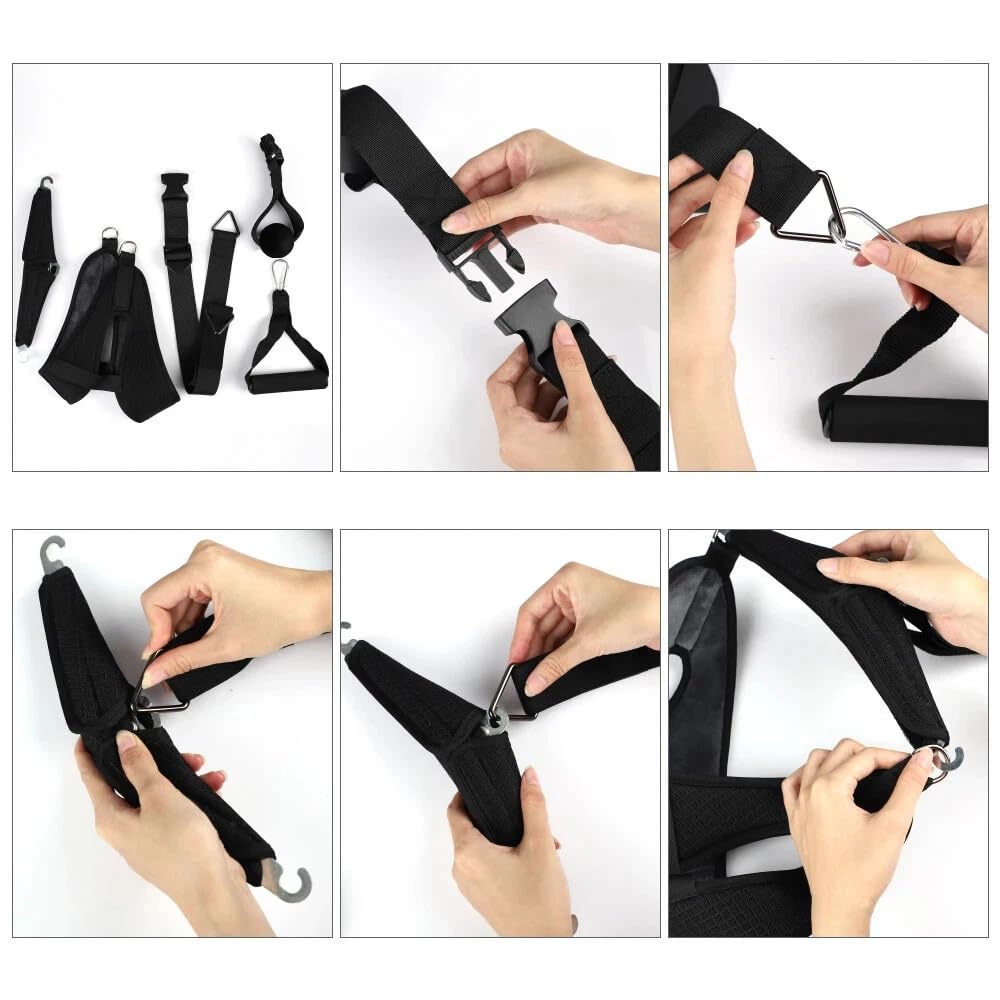 Dispositif de traction cervicale suspendu pour soulagement de la douleur Hamac pour la tête Masseur cervical Ceinture d'étirement douce Sangle de cou pour thérapie physique Maison Extérieur