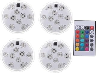 GANAZONO 4 Pçs Luzes De Piscina Luz Remota De Piscina Rgb Cor Luz Submersível Luzes De Piscina Luzes Submersíveis De Piscina Lâmpada Submersível Luz Submersível Luzes De Lagoa LED