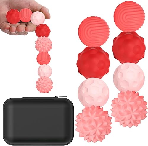 Miniatura 96 de BUSOHA Bolas de silicona para la ansiedad, paquete de 4 juguetes para adultos, juguetes sensoriales para adultos, adolescentes, regalos para calmar
