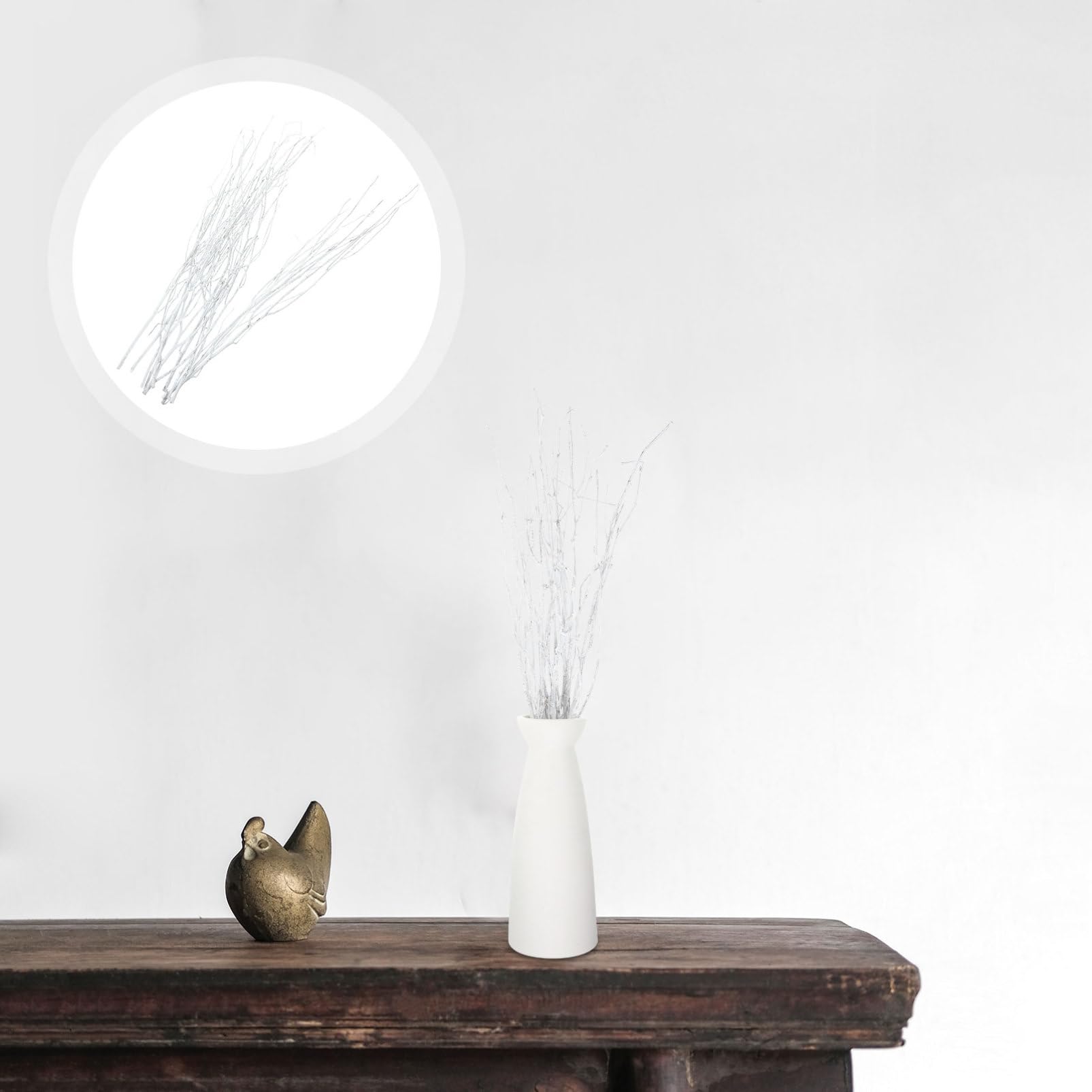 Rami Secchi Bianchi Decorativi – 10 Pezzi, Per Vasi, Centrotavola, Casa, Ufficio, Feste, Effetto Naturale Ed Elegante