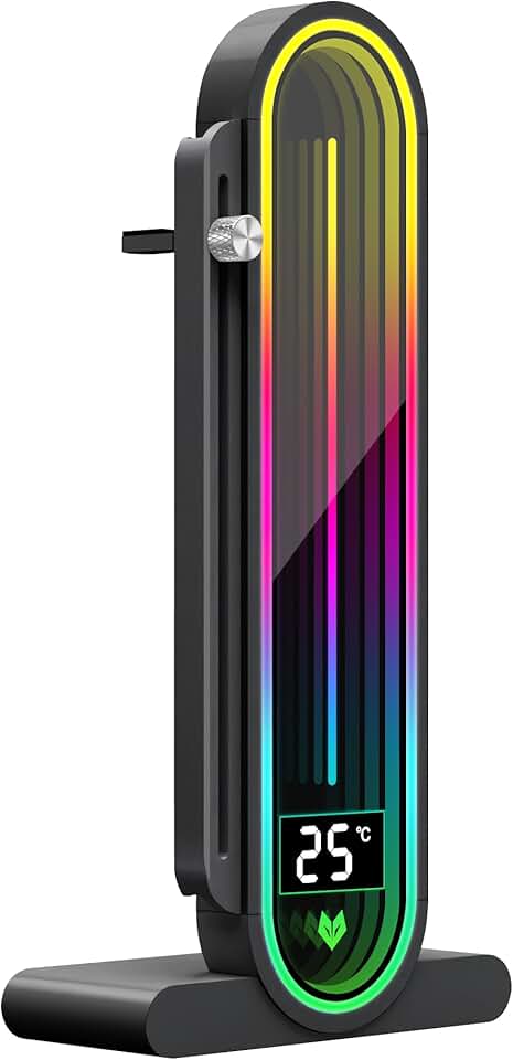 Coolmoon, SUPORTE PLACA DE VÍDEO GH3 PRO VERTICAL PRETO ARGB COM VISOR