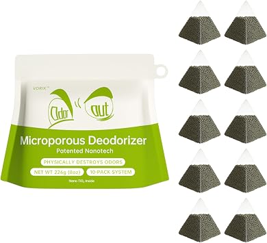 Refrigerator Deodorizer, Activated Carbon Odor Absorber, Fridge, 10 Packs | refrigerator deodorizer;freezer deodorizer;activated carbon odor absorber;fridge freshener;unscented;smell absorber