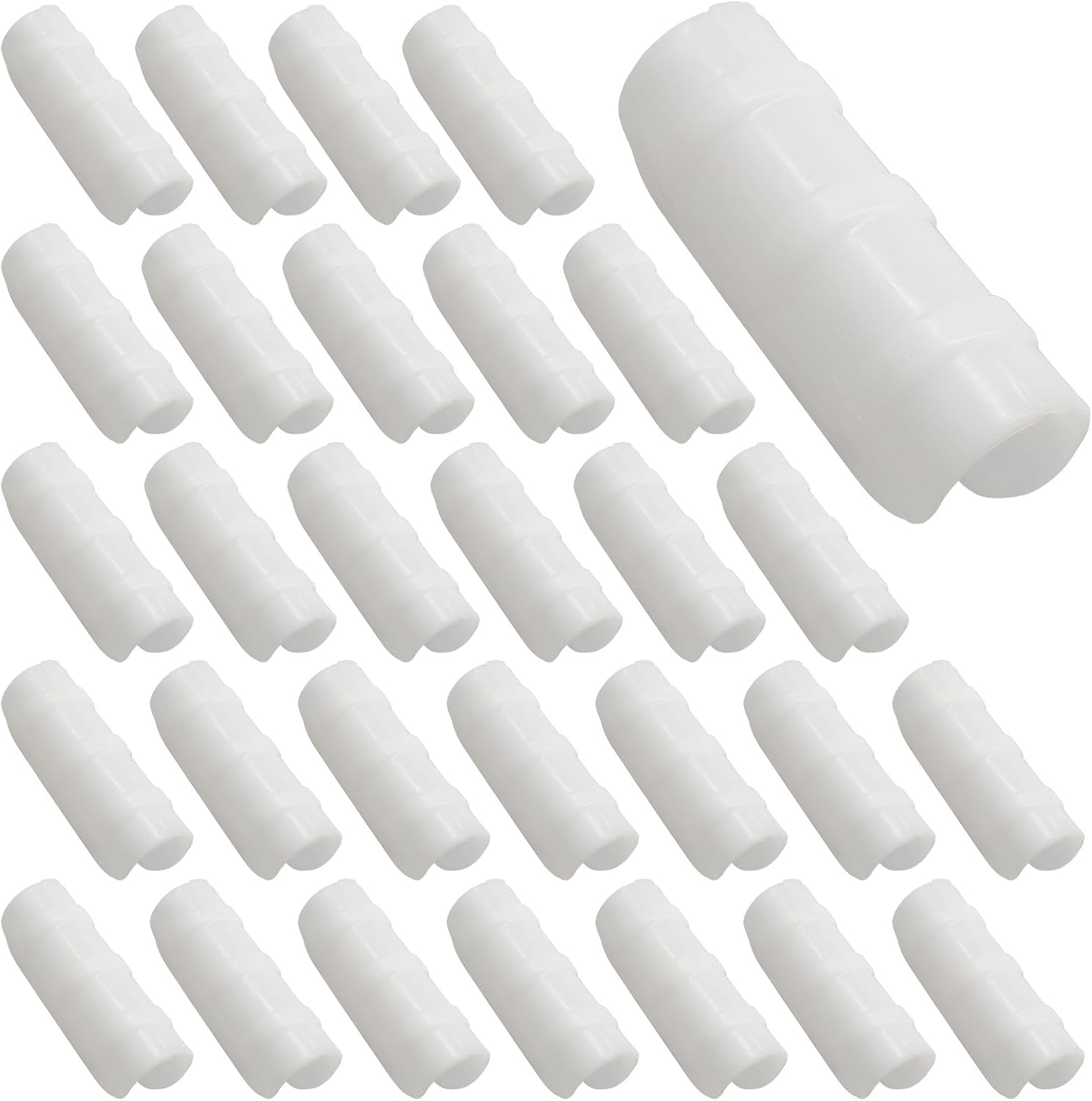 60 PCS Greenhouse Clamps Clips, White, Outer Ø 1.3" Inner Ø 1"