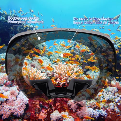 Adult Scuba Mask with Drain Valve and Wide View for Diving and Snorkeling