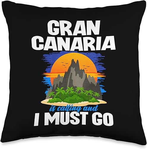 Gran Canaria Design Gran Canaria is Calling and I Must Go Throw Pillow, 16x16, Multicolor