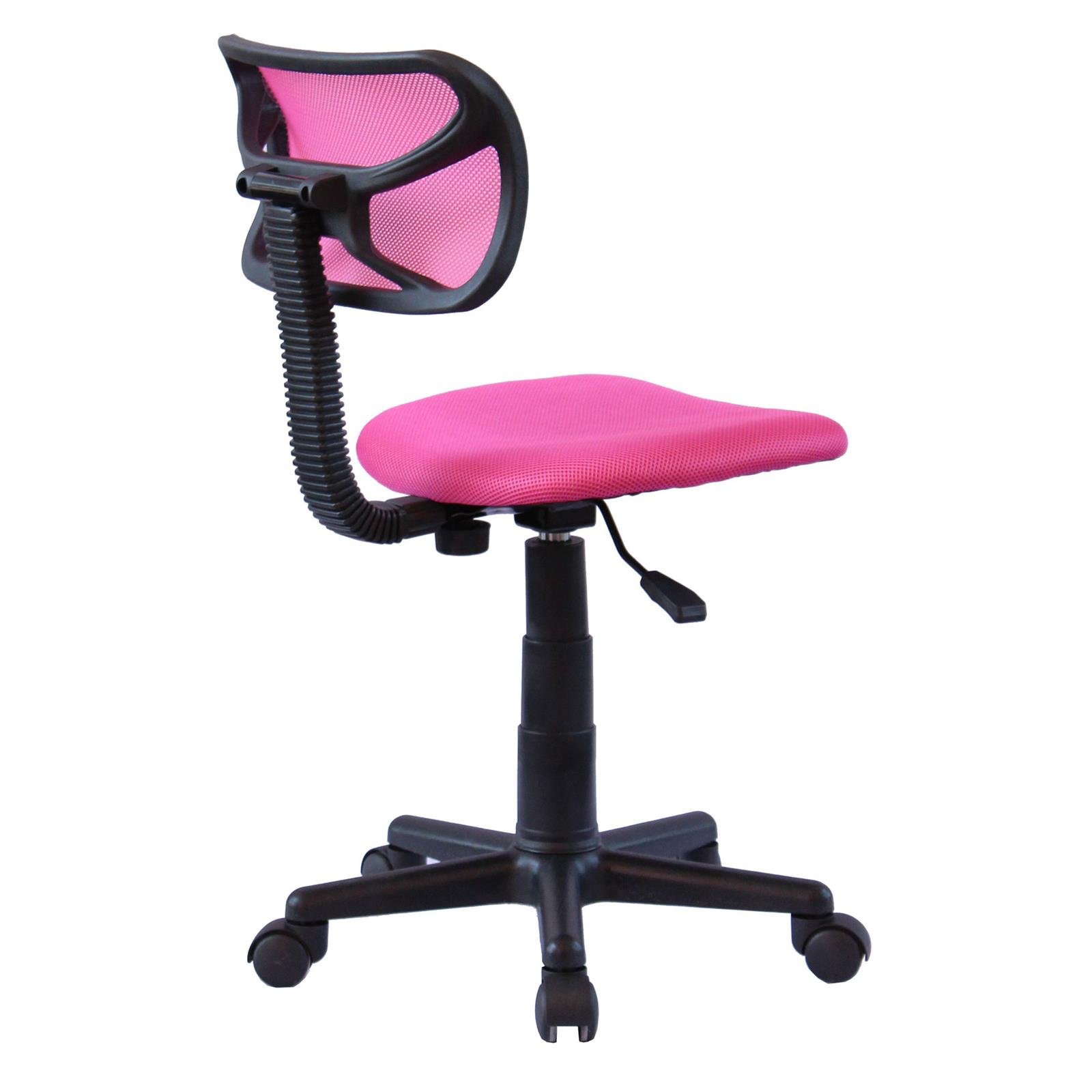 IDIMEX Schreibtischstuhl für Kinder Milan höhenverstellbar, Pink - Drehstuhl für Kinderzimmer, ergonomisch geformte Rückenlehne mit atmungsaktivem Mesh, stabile Doppelrollen [max. Belastbarkeit 50kg]