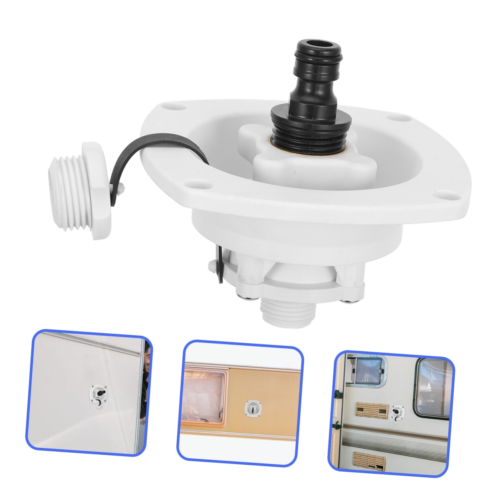 SOLUSTRE 5piezas Tapa De De Agua Para Rv y Remolques Tapa De Entrada De Agua Adaptador Accesorio De Modificación Para Vehículos Recreativos Construcción Diseño Elegante y