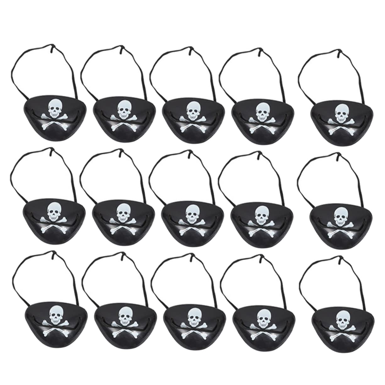 HEMOTON 15pcs Halloween Pirate Eye Masks for Cosplay Boys and Girls and Adults Pirate Eye Covers Patch Props for Caribbean Party Decorations