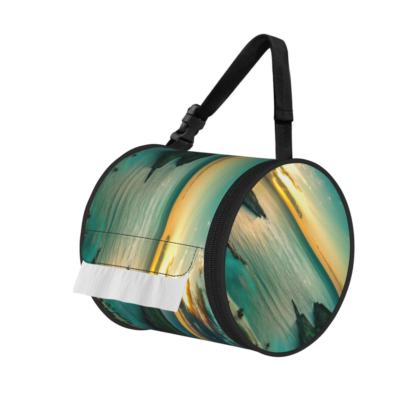 Sunrise Over Hanauma Bay Oahu Hawaii Print Fashion Tissues Organizer Box, Hanging Tissue Holder For Purse Coins For Car Office Daily Outing
