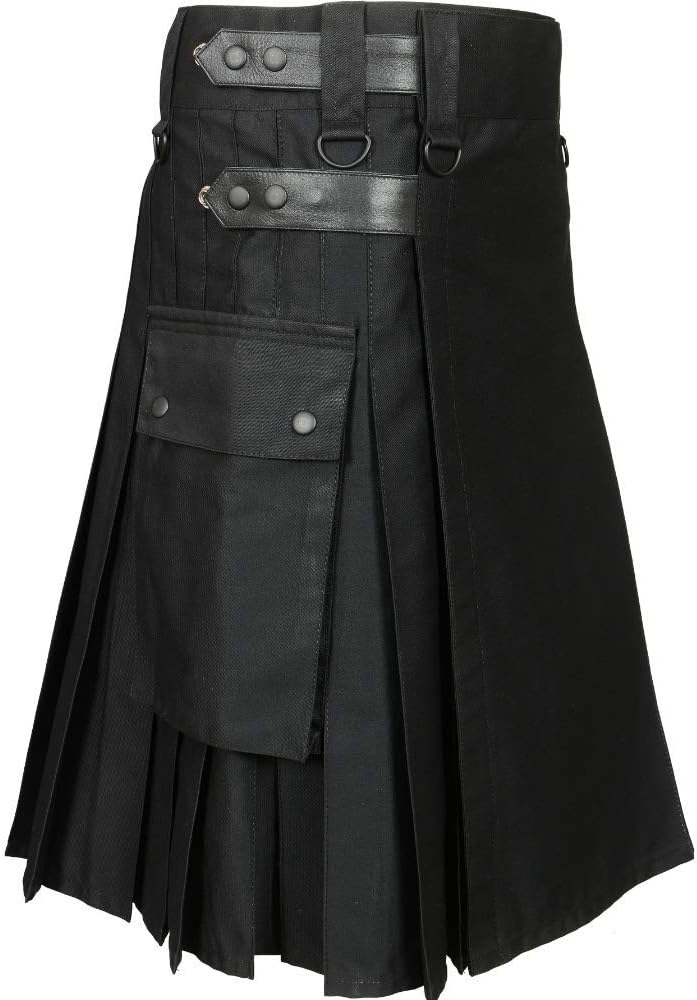 Men 's Black Utility Kilt