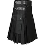 Men 's Black Utility Kilt