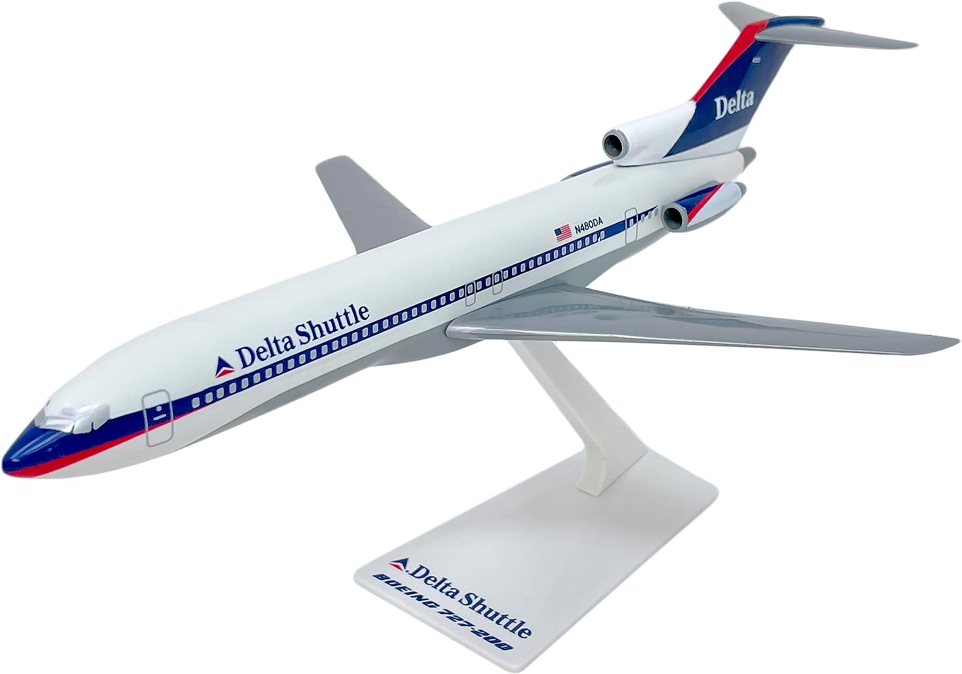 Flight Miniatures Delta Shuttle (97-00) 727-200 1:200 Scale - Plastic Snap-Fit Model Airplane - Collectible Replica of Delta Shuttle Airlines Aircraft Part# ABO-72720H-033
