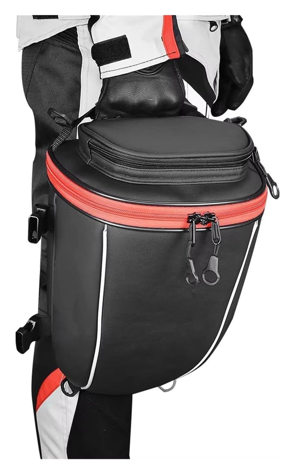 Moto Paraurti Borsa Moto Posteriore Sedile Valigia Viaggio Tracolla Impermeabile Zaino Bagaglio da Sella Borsa(Black)