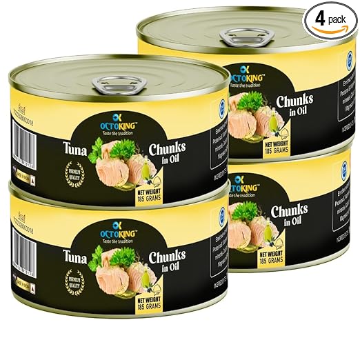 Octoking Canned Tuna Chunks in Oil (185g X 4,740gm)