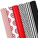 David accessories 6 Pcs 8" x 13" (20 cm x 34 cm) Litchi Pattern Chevron Striped Printed Faux Leather Fabric Sheets Include 2 Kinds of Leather Fabric for DIY Bows Earrings Making Crafts (Geometry)