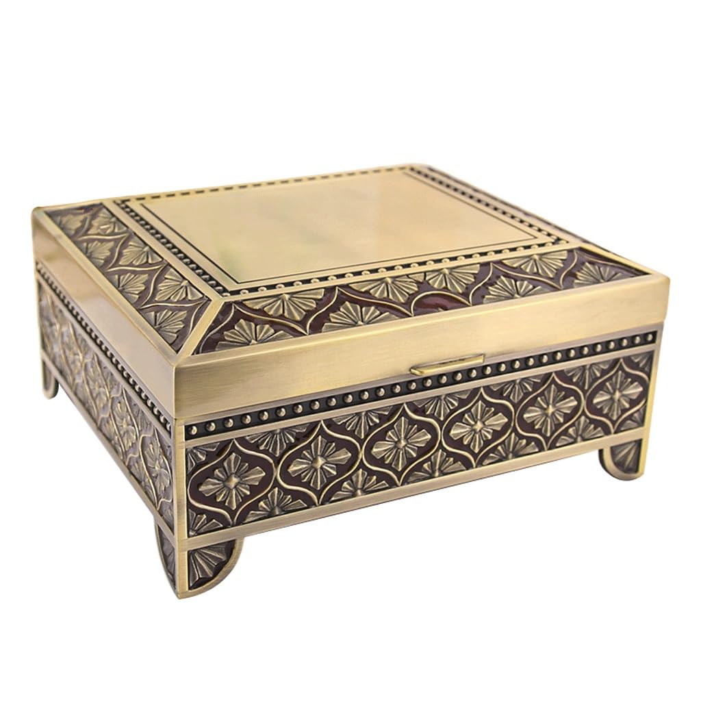 Boîte de Rangement de Bijoux compartimentée et boîte de maquillage rétro