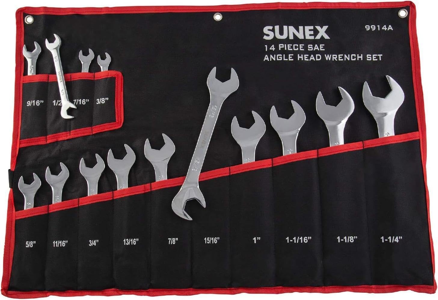 Sunex 9914A 14pc SAE (Fully Polished) CRV Wrench Set