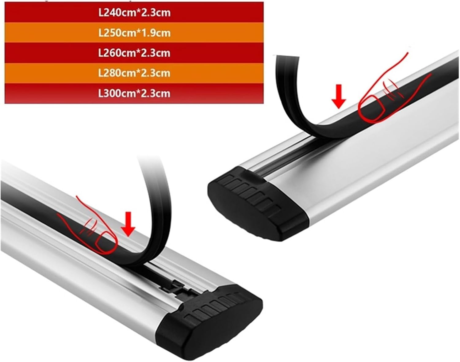 Universal The Car Roof Rack Crossbar Sealing Rubber Strip Reduce Wind Resistance and Noise Used Compatible with
