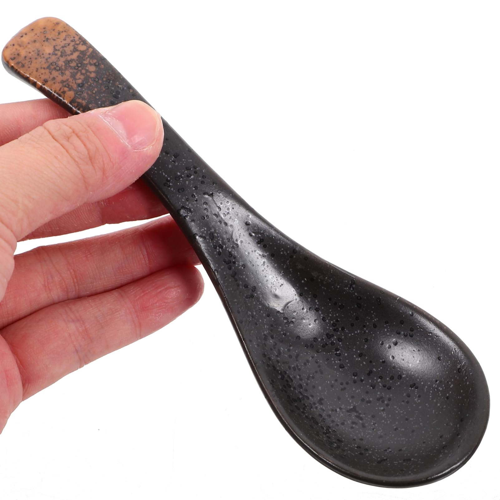 ULTECHNOVO 10piezas Cucharas De Cerámica Japonesas Para Sopa Cucharas Chinas Para Ramen De Utensilios Para Sopa y Cereal Para Uso Casa y Restaurantes