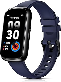 Fitness Tracker for Women Men, Smart Watch Band with 24/7 Heart Rate Blood Oxygen Sleep Monitor, Calories Step Tracker Pedometer 3ATM Waterproof Activity Tracker (Midnight Blue)