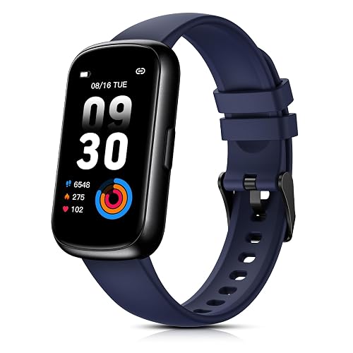TIFOZEN Fitness Tracker for Women Men, Smart Watch Band with 24/7 Heart Rate Blood Oxygen Sleep Monitor, Calories Step Tracker Pedometer 3ATM Waterproof Activity Tracker (Midnight Blue)