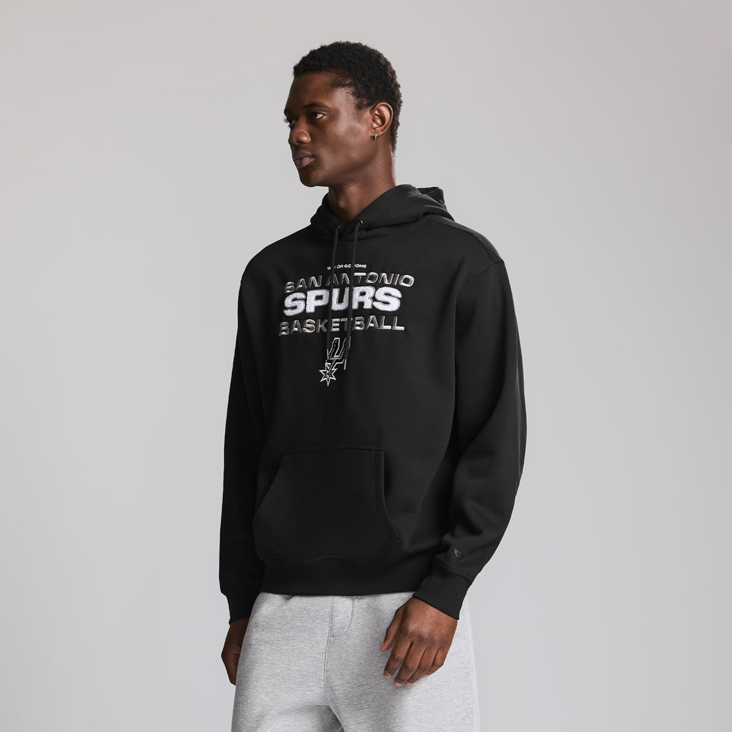GAME 7 Men's Nba Officially Licensed Long Sleeve Fleece Hoodie - Pullover With Chenille Team Patch and Kanga Pocket