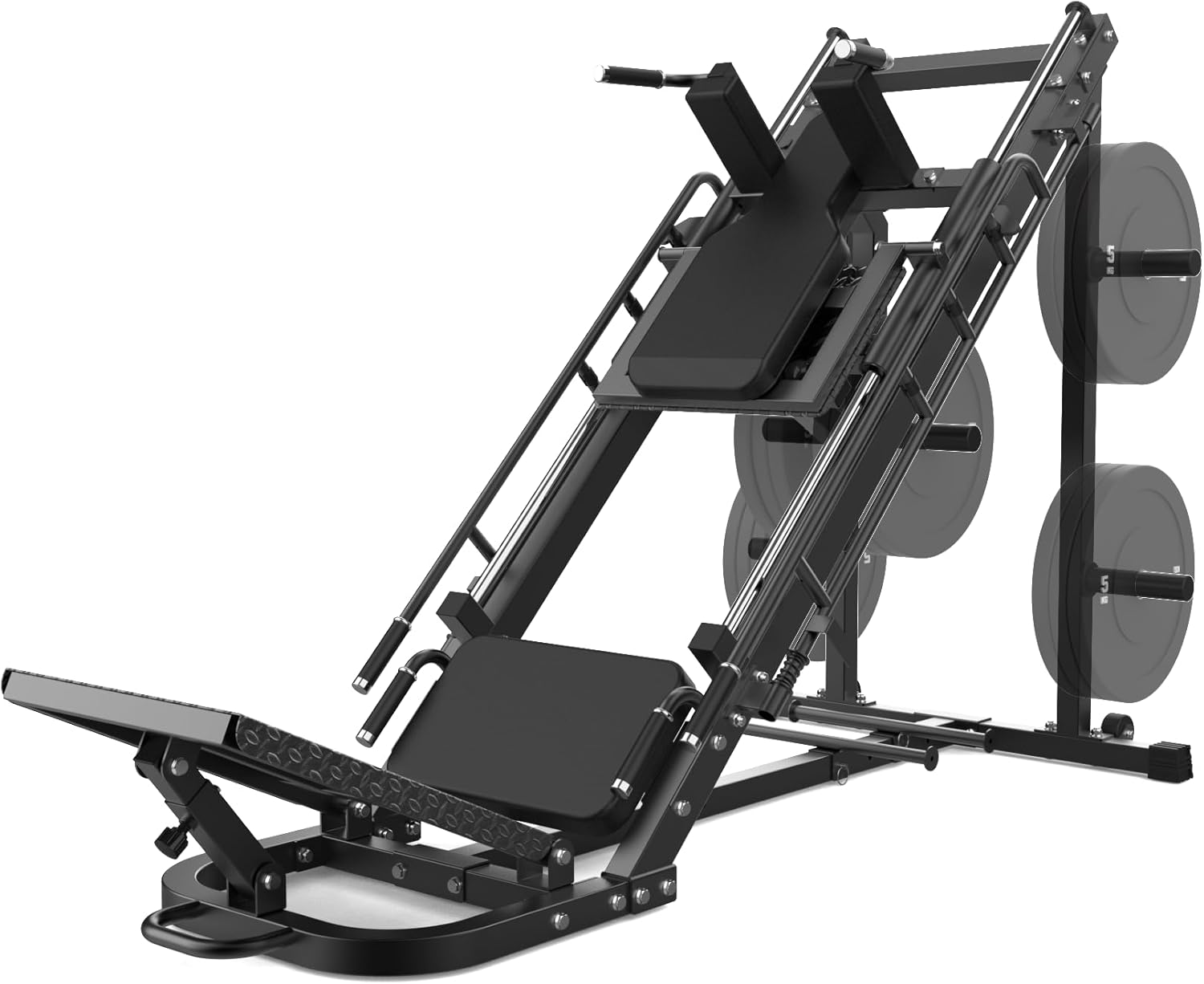 Leg Press Hack Squat Machine, 2 in 1 Leg Press Machine for Home Gym with Linear Bearing, Specialty Hack Squat Machine for Full Lower Body Workout with Calf Block Leg Press Hack Squat Machine, 2 in 1 Leg Press Machine for Home Gym with Linear Bearing, Specialty Hack Squat Machine for Full Lower Body Workout with Calf Block