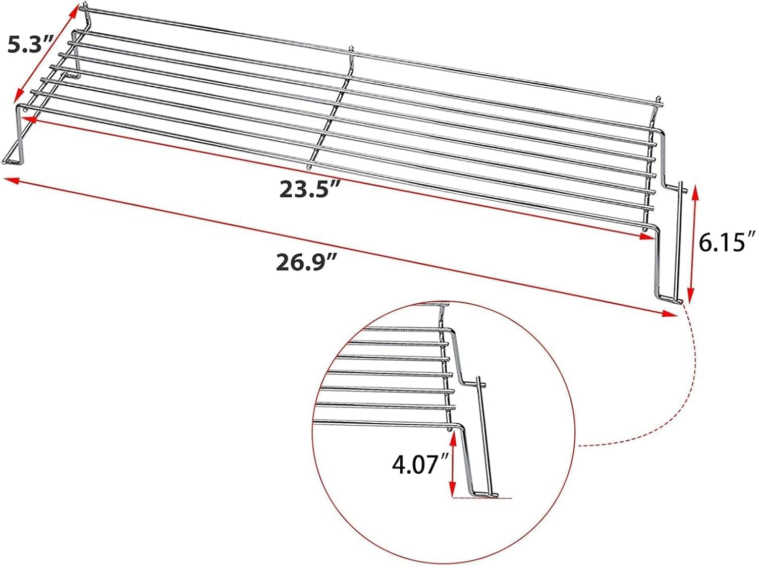 for Weber Genesis Grill Parts 65054 Stainless Steel Warming Rack for Weber Genesis E-310 Parts E/S 320 E/S330, 23 1/2 Inch Stainless Steel Warming Rack for Weber Genesis 300 Series Grills 81323, 62749