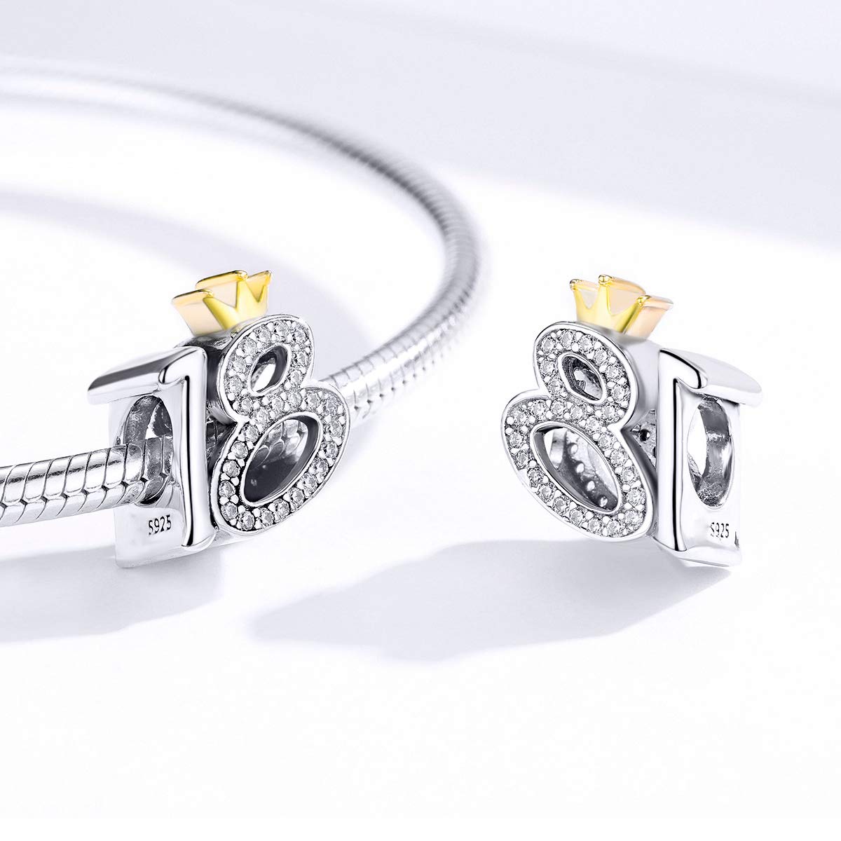 LLXYWJ Liebes-Fußabdruck-Charm, 925er Sterlingsilber, Herz-Anhänger, Familie, Jahrestag, Weihnachten, Geburtstag, für Armband (Roségold)