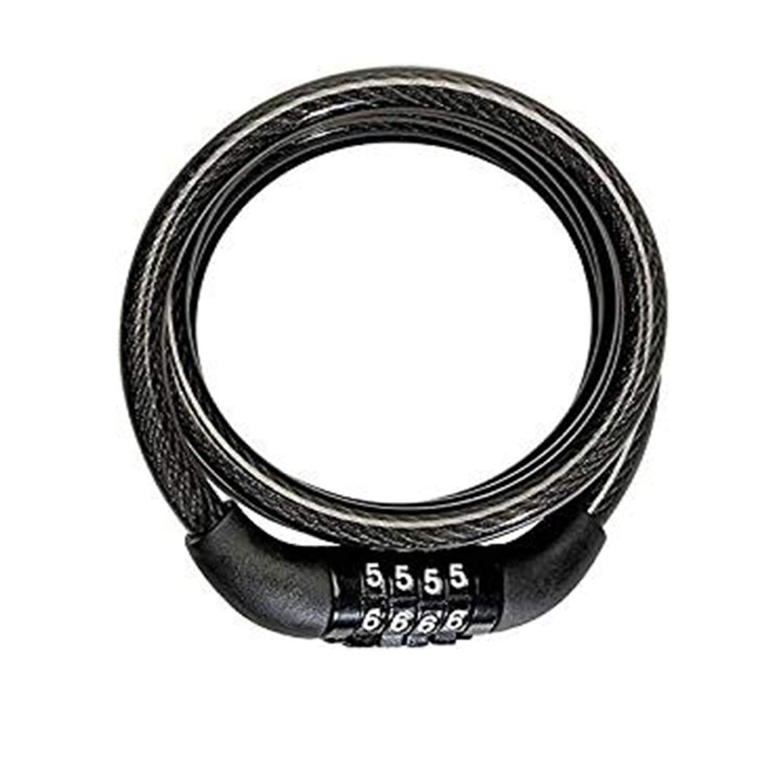 EaglesFord Spiral Numlock 70004 Multipurpose Number Lock Protection Bike Cable Lock 4 Digit Security Resettable Combination Number Locks for Helmets (Black) (B09MF7K9DV) Amazon Price History, Amazon Price Tracker