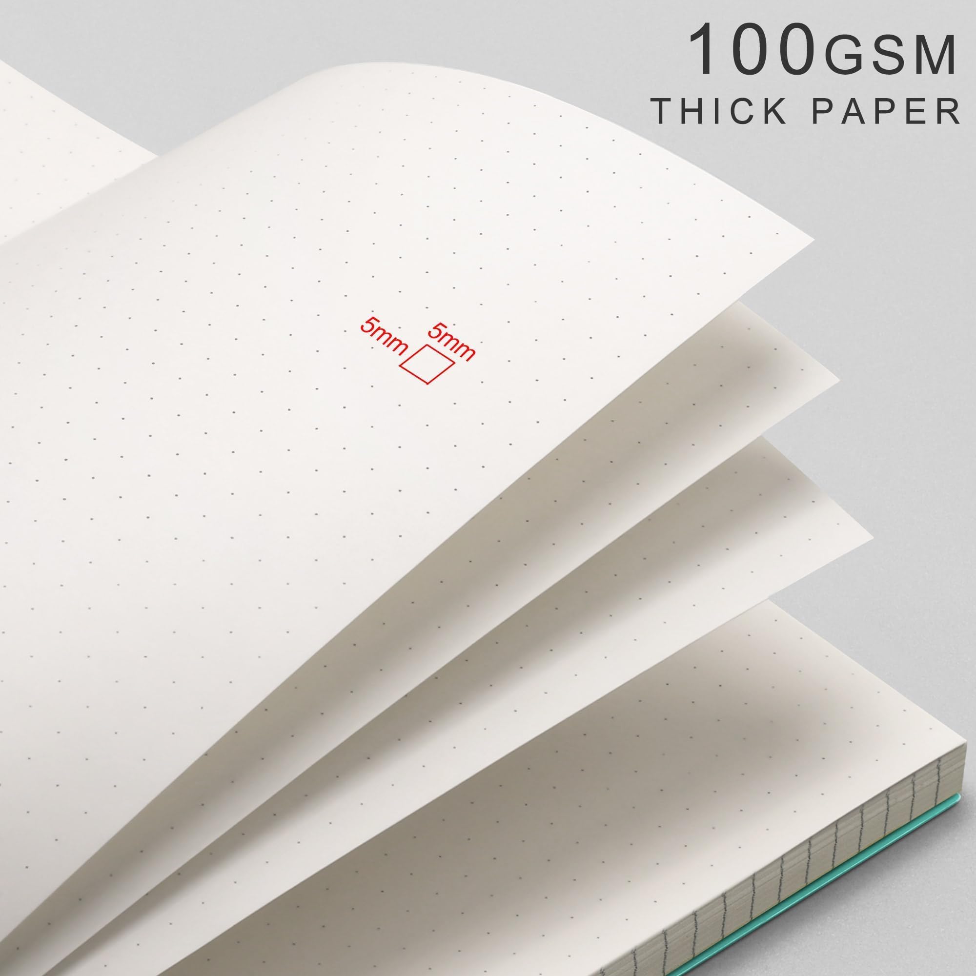 RETTACY B5 Dotted Notebook, Bullet Dot Grid Journal, Wirebound Spiral Notebooks 300Pages /150 Sheets for Writing,100gsm - Image 4