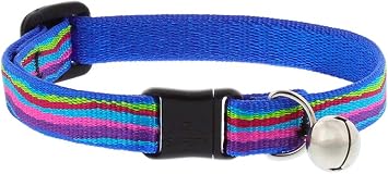 Lupine Breakaway Cat Collar with Bell 1/2" Wide Ripple Creek Design adjusts 8-12"