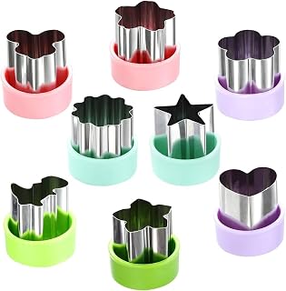 Magigift 8-Pack 1.5" Stainless Steel Vegetable Fruit Cutters - Fun Shapes for Kids Bento, Sandwiches, Cookies, Cheese